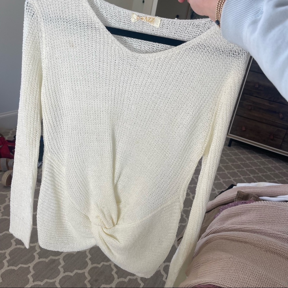 White Knit Sweater - Size M